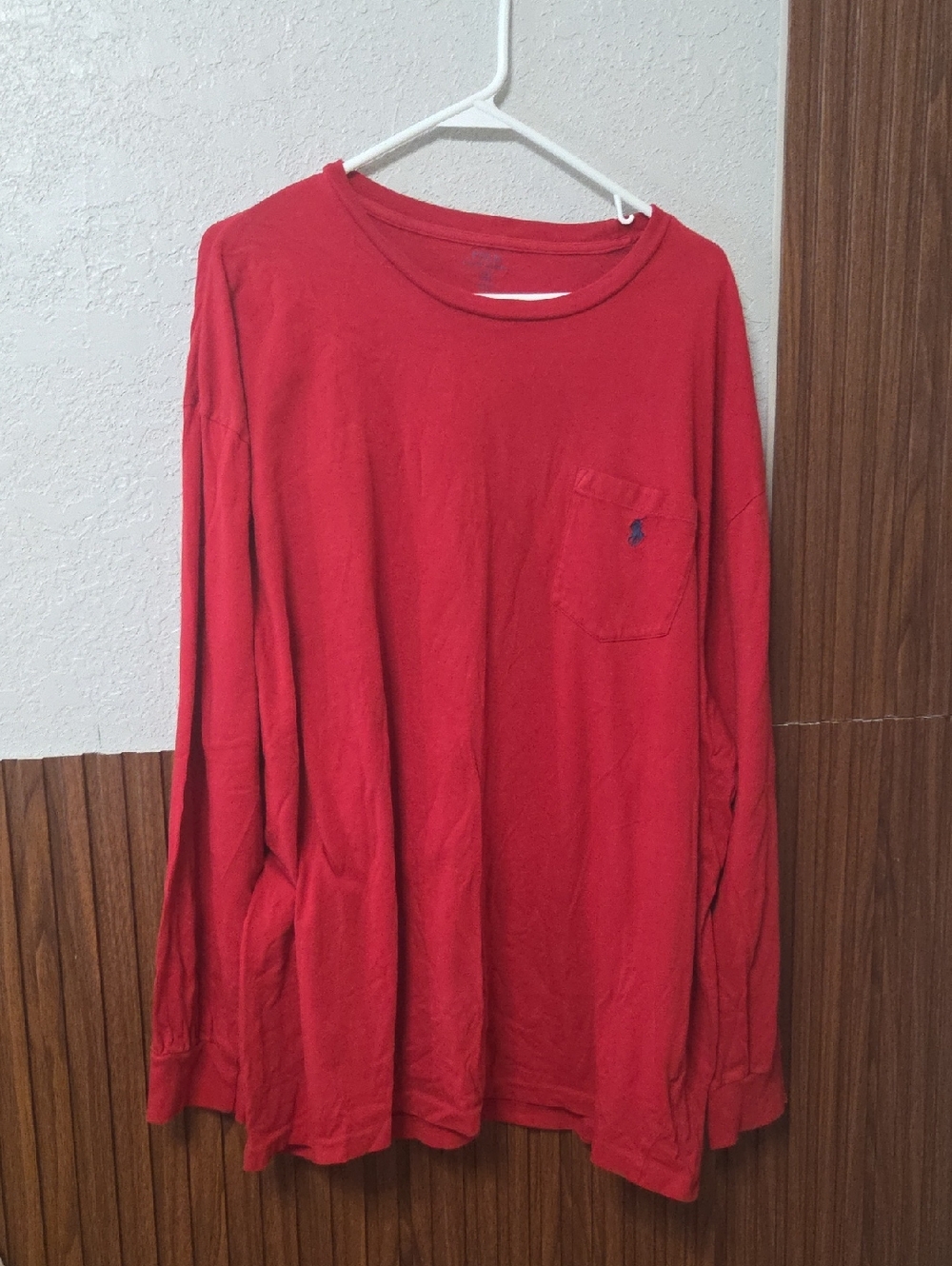 Polo by Ralph Lauren Red Long-Sleeve Pocket Tee [531]